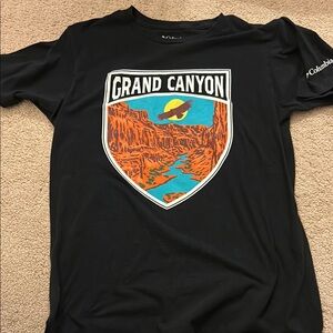 Columbia Black T-Shirt with Grand Canyon Design